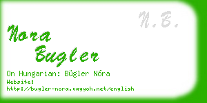 nora bugler business card